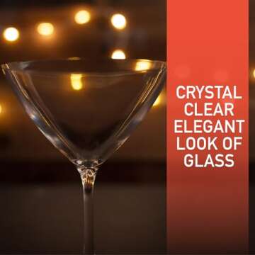 D'Eco Unbreakable Martini Glasses Set of 4 - Stylish & Durable