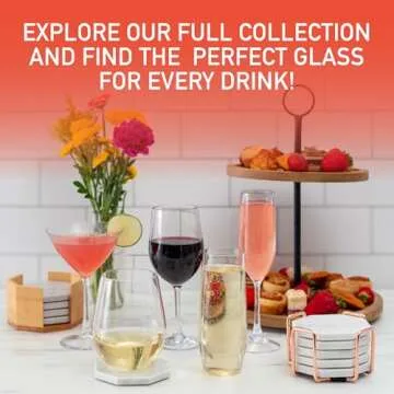 D'Eco Unbreakable Martini Glasses Set of 4 - Stylish & Durable