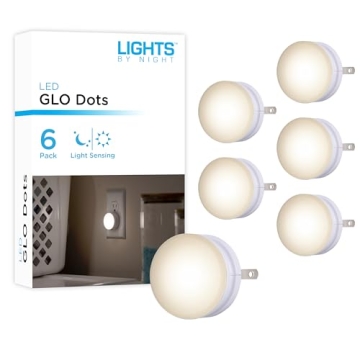 Lights By Night Mini LED Night Light, Plug-In, Dusk to Dawn Sensor, Warm White, Compact, Ambient Lig...