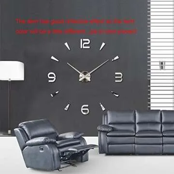 Customizable 3D Wall Clock with Mirror Finish - VIPECHO