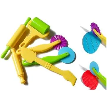 MAGIKON Colorful Dough Tools Kit for Children,6 Pieces, Multi-Functional, Fit for Little Hands