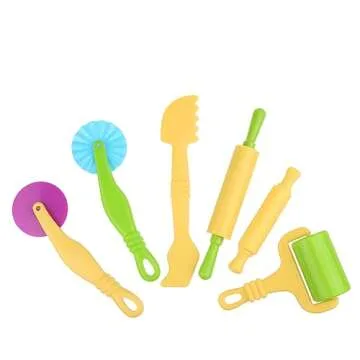 MAGIKON Colorful Dough Tools Kit for Children,6 Pieces, Multi-Functional, Fit for Little Hands