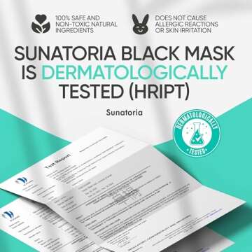 SUNATORIA Blackhead Remover Mask - for Women and Men - Activated Charcoal Peel Off Face Mask - Deep Pore Cleaner Nose Blackhead Remover Pore Release - Black Head Remover for Face