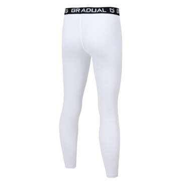 G Gradual Boys Compression Leggings Quick Dry Youth Basketball Football Pants Base Layer Sports Tigh...