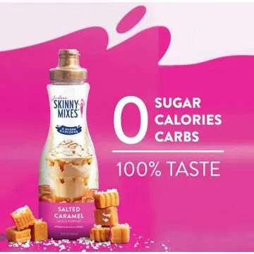 Salted Caramel Coffee Syrup Sauce Sugar Free Keto Zero Calories (Pack of 2)