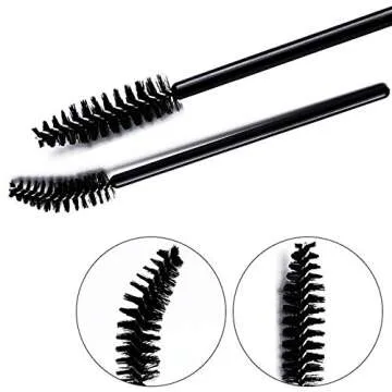 G2PLUS 100PCS Eyelash Brushes - Flexible Applicators for All