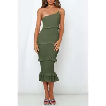 Stylish PRETTYGARDEN Summer One Shoulder Dress for Women