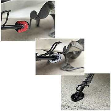 Heinmo Motorcycle Side Stand Kickstand Extension Foot Plate Pad for Sprint Primavera 150 Kickstand Extension Enlarger Accessories (Gray)