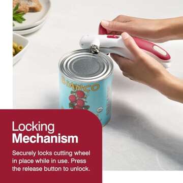 Zyliss Lock N' Lift Can Opener with Lid Lifter Magnet - Gifts for Cooks - Culinary Chef Gift - Manua...