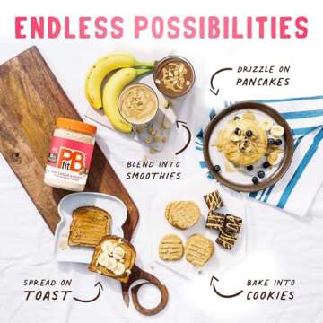 PBfit No Sugar Added Peanut Butter Powder, Powdered Peanut Butter Spread from Real Roasted Peanuts, 8g Protein, Made with Erythritol and Monk Fruit, 13 Ounce (Pack of 1)