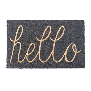 DII Hello Coir Doormat Non-Slip Durable Outdoor Indoor