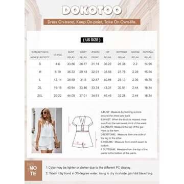 Dokotoo Womens Ladies Fashion 2024 Elegant Summer Casual Sexy Off Shoulder Halter Neck Ruffle Chiffon Sleeveless One Piece Short Rompers Jumpsuits for Women Short White M