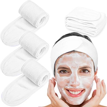 Soft Adjustable Spa Facial Headband Set for Makeup and Sports