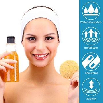 Soft Adjustable Spa Facial Headband Set for Makeup and Sports