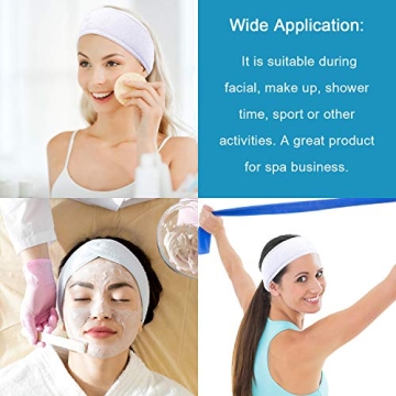 Soft Adjustable Spa Facial Headband Set for Makeup and Sports