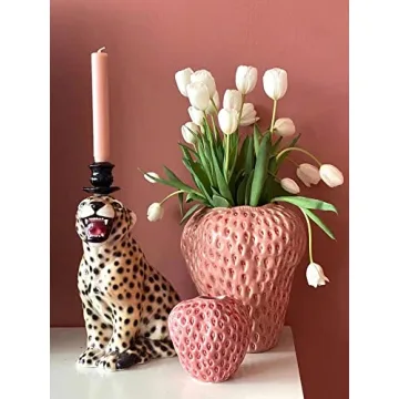 Asiasioc Strawberry Vintage Flower Vase for Home Decor