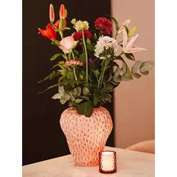 Asiasioc Strawberry Vintage Flower Vase for Home Decor