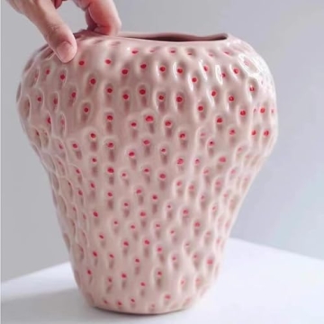 Asiasioc Strawberry Vintage Flower Vase for Home Decor