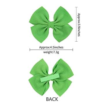 40PCS Big Hair Bows for Girls Twill Fabric Bows Hair Bows Clips Toddler Hair Accessories for Infant ...