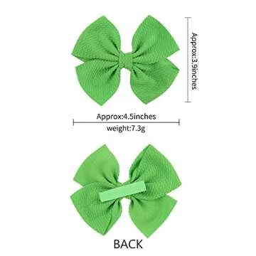 40PCS Big Hair Bows for Girls Twill Fabric Bows Hair Bows Clips Toddler Hair Accessories for Infant ...