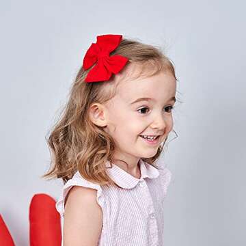 40PCS Big Hair Bows for Girls - Toddler Hair Accessories