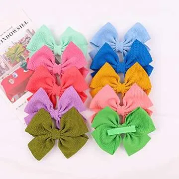 40PCS Big Hair Bows for Girls - Toddler Hair Accessories