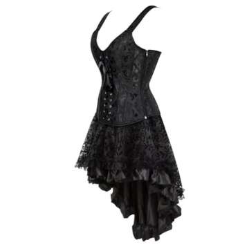 Jutrisujo Corset Skirt Dress - Burlesque Lingerie for Halloween