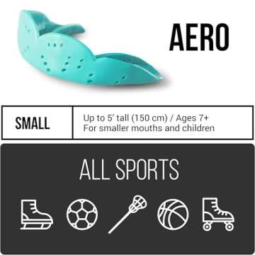 SISU Aero Small Mouthguard, Lucky Lavender - 1.6mm Thin - Custom-Molded Fit - Slim Design - Remoldab...