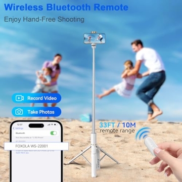FOXOLA 61" Phone Tripod - All-in-One Selfie Stick Stand