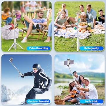 FOXOLA 61" Phone Tripod - All-in-One Selfie Stick Stand