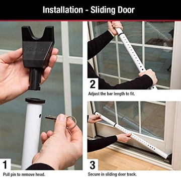 Master Lock Adjustable Door Security Bar for Home and Travel