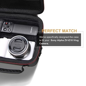 LTGEM Camera Case for Sony ZV-E10 ZV-1 Travel Safety