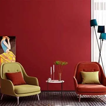 Micpolo Thicken Red Self-Adhesive Wallpaper for Easy Decor