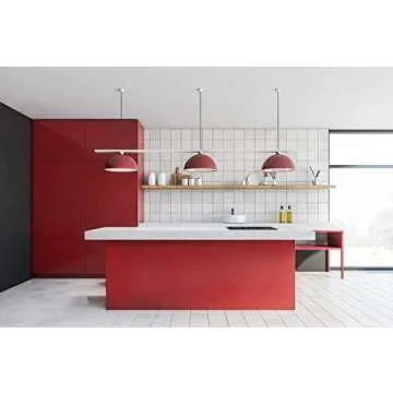 Micpolo Thicken Red Self-Adhesive Wallpaper for Easy Decor