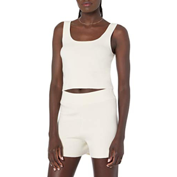 The Drop Women's Angelica Cropped Supersoft Scoop Neck Tank