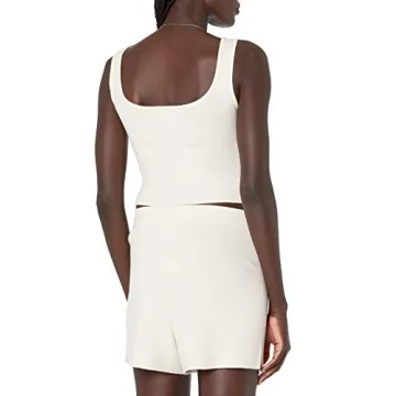 The Drop Women's Angelica Cropped Supersoft Scoop Neck Tank