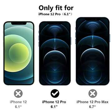 TOCOL 4 Pack Compatible for iPhone 12 Pro (Not for iPhone 12) - 2 Pack Privacy Tempered Glass Screen...