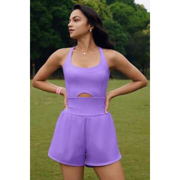 ReachMe Women's Stylish Workout Romper for Active Lifestyle