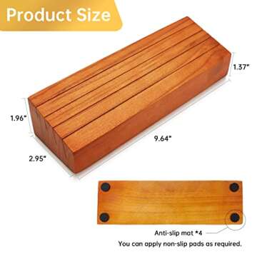 Iswabard Card Deck Stand Set of 2 Playing Cards Holder for Kids Elder Wood Racks Tray for Organizing...