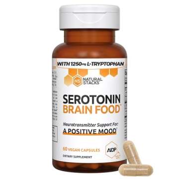 Serotonin Brain Food - L-Tryptophan & Rhodiola Supplement for Mood Support