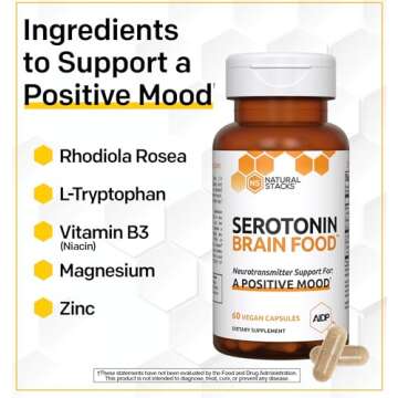 Natural Serotonin Support with L-Tryptophan & Rhodiola