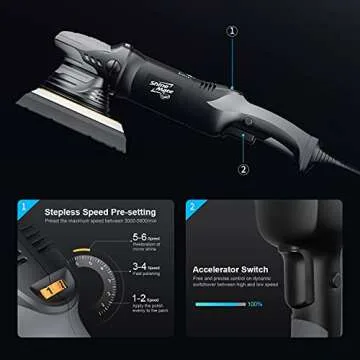 ShineMate Dual Action Polisher 6 Inch for Car Detailing