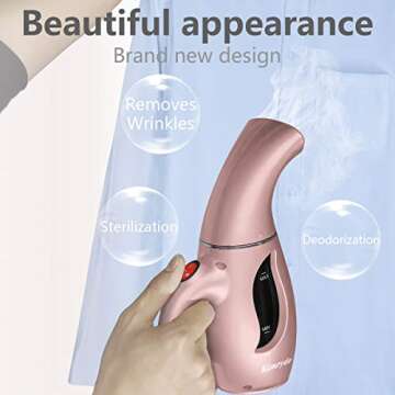 Kimryde Portable Steamer for Clothes, Powerful Handheld Garment/Fabric Steamer, Steam Iron for Home/...