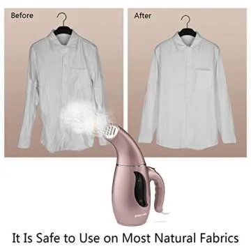 Kimryde Portable Steamer for Clothes, Powerful Handheld Garment/Fabric Steamer, Steam Iron for Home/Travel, Wrinkle Remover-Clean-Sterilize-Sanitize-Refresh-Treat-Defrost with 210ml Big Capacity