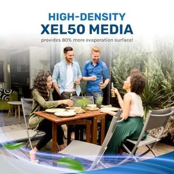 Portable Swamp Coolers - 3100 CFM MC37M Evaporative Air Cooler with 3-Speed Fan - Water Cooler Fan 950 sq. ft. Coverage High Velocity Outdoor Cooling Fan Swamp Cooler by Hessaire - Gray