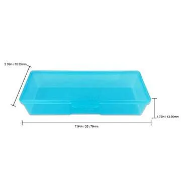 Beauticom Personal Box Storage Case for Professional Manicurist Nails Pedicure (Large Size) (4 Pieces, BLUE)