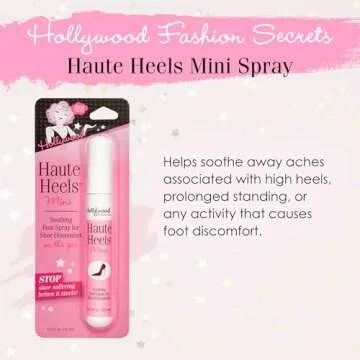 Hollywood Fashion Secrets Haute Heels Mini Pack, Soothing Foot Spray, Hypo-Allergenic, Quick Absorbing, Non-Greasy, 0.5 Fl Oz