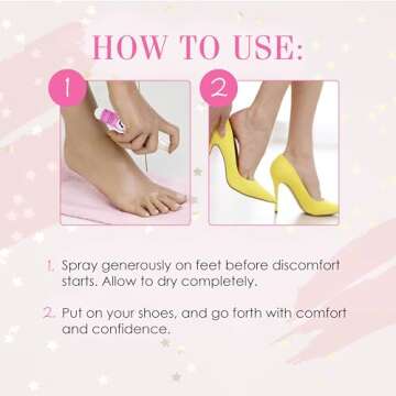 Hollywood Fashion Secrets Haute Heels Mini Pack, Soothing Foot Spray, Hypo-Allergenic, Quick Absorbing, Non-Greasy, 0.5 Fl Oz