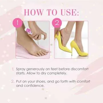 Hollywood Fashion Secrets Haute Heels Mini Pack, Soothing Foot Spray, Hypo-Allergenic, Quick Absorbing, Non-Greasy, 0.5 Fl Oz