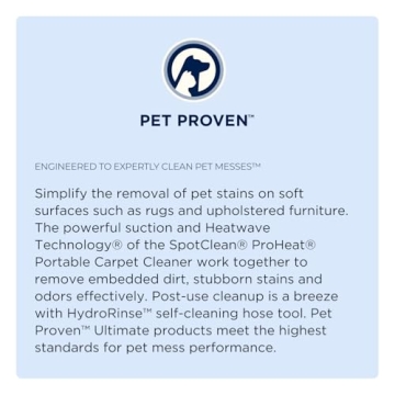 Bissell SpotClean ProHeat Portable Spot and Stain Carpet Cleaner, 2694, Blue